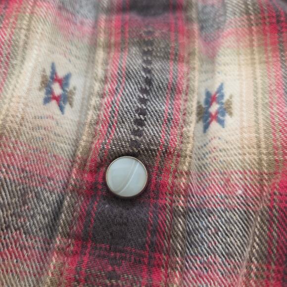 ASOS Flannel Southwestern Print Pearl Snap Button Up Size Men's M - Picture 13 of 13